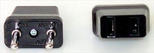 Adaptor plug AC  from Canadian to European type