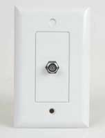 Decora Style Video Wall plate with F connector 2.4 GHz
