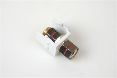 Banana jack/screw type Gold plated mounted on KEYSTONE insert