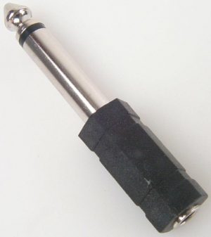 Audio Adaptor - 6.3mm Mono Male to 3.5mm Mono Female