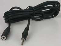 Audio cable - 3.5mm stereo plug to 3.5mm stereo jack 6 ft.