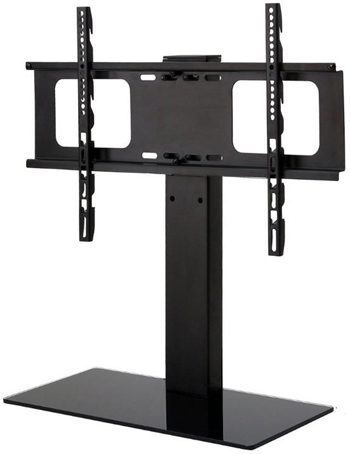 amx Tabletop TV Stand with glass base - black "Impressions"