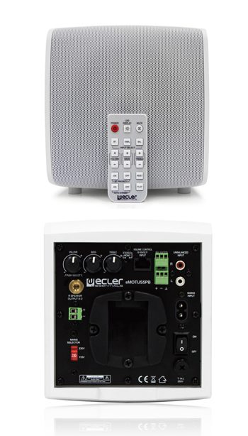Ecler eMOTUS5PWH - Stereo loudspeaker kit (2 x 25WRMS) including an active and a passive cabinet - White