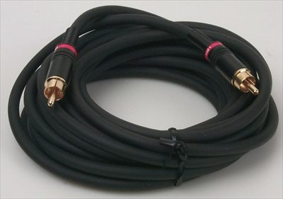 Microphone Patch Cable RCA plug to RCA plug 15 ft.