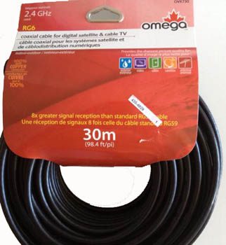 OMG - RG6 Indoor/Outdoor coaxial cable with connector