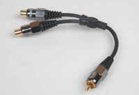 Optimum Y cable 1 RCA plug to 2 RCA jacks