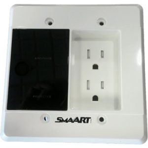 Surge protected recessed AC sockets