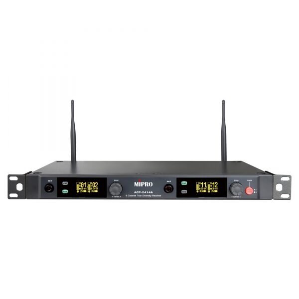 Digital 2.4GHz band 1U Dual-Channel Digital Receiver -  Detachable Antenna