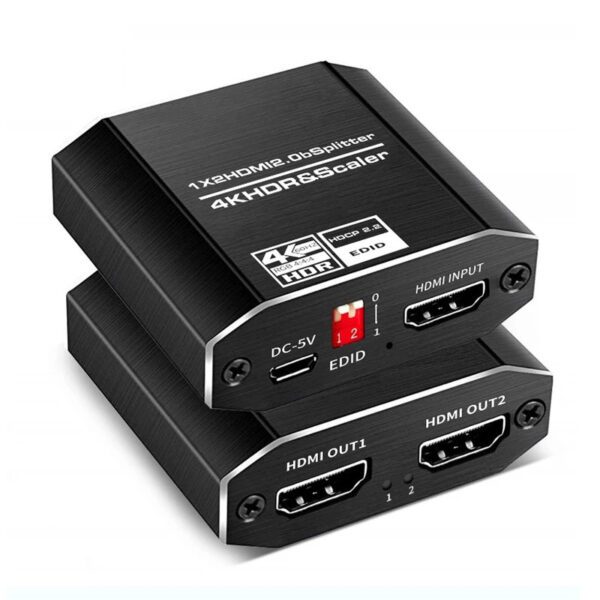 Amx - Hdmi 2.0v Splitter 1x2, Metallic Housing,4k X 2k@60hz, Hdcp2.2 